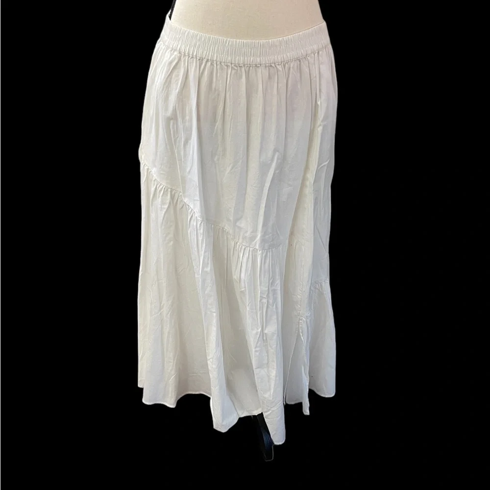 Free People All About Tiers Skirt Medium White Maxi NEW NWT - Picture 6 of 11